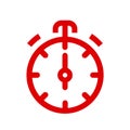 Stopwatch with arrow around icon, symbol, logo illustration - vector Royalty Free Stock Photo